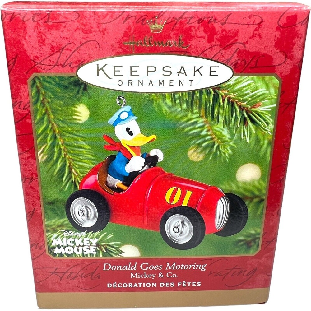 Hallmark Keepsake Donald Goes Motoring Mickey & Co. 2001 Disney Ornament NEW